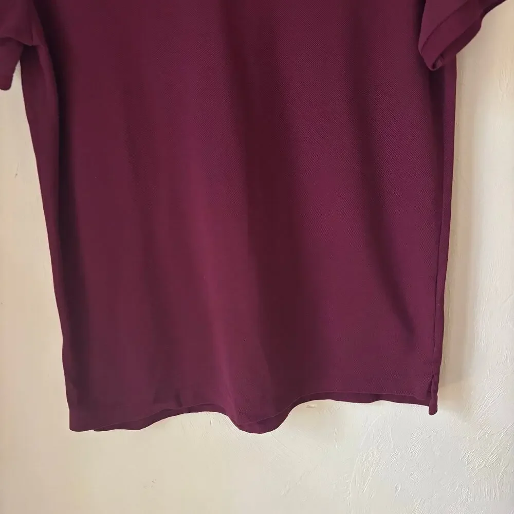 Ralph Lauren Men's Burgundy Polo with Green Pony